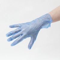 Disposable Blue Vinyl Gloves Powder Free L -100