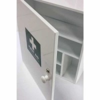 White Metal First Aid Cabinet Empty