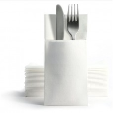 Airlaid Pocket Napkins White (20 x 25)